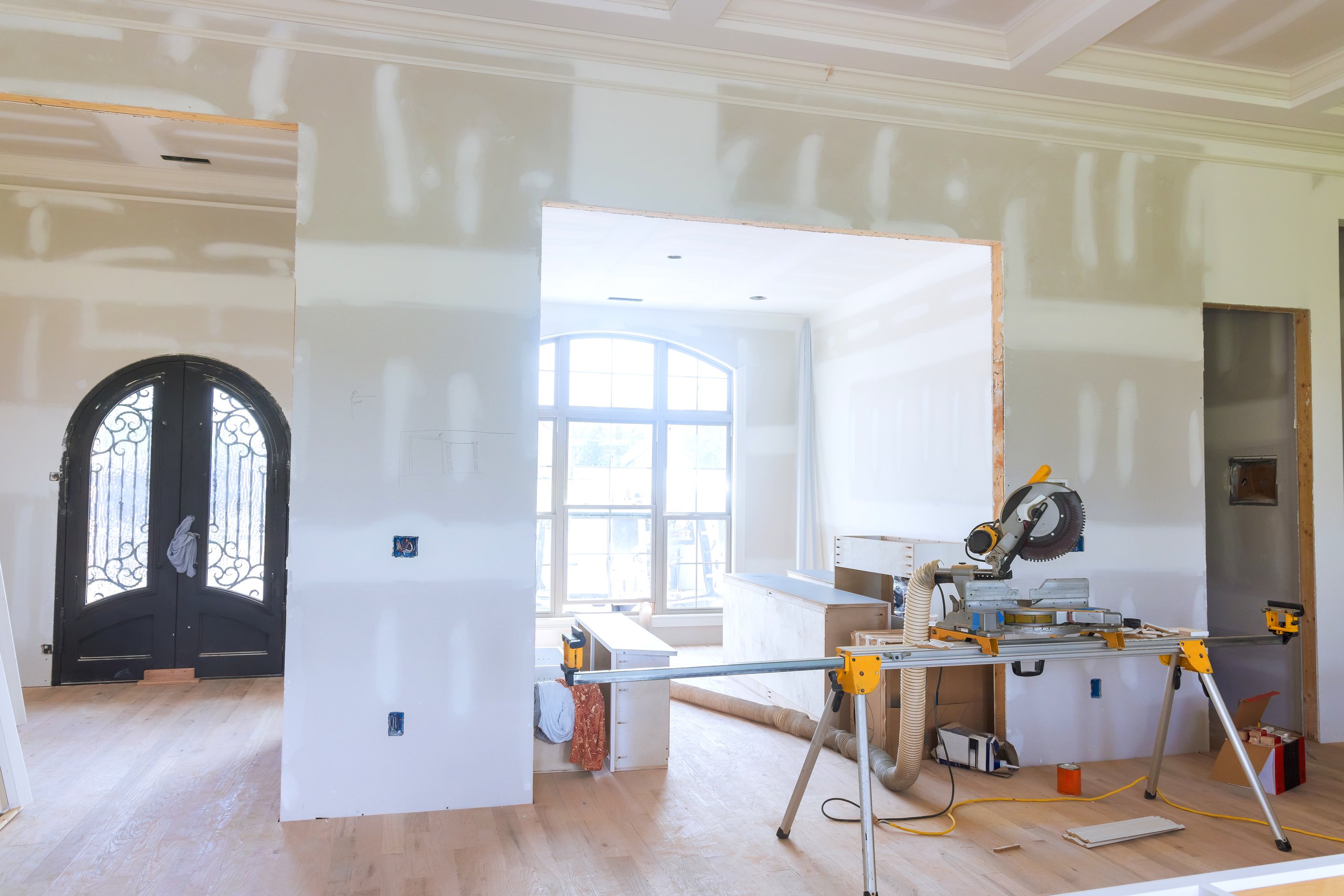 Woningrenovatie in uitvoering